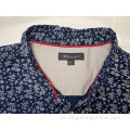 Impressão Mens Algodão Cheio Casual Camisa